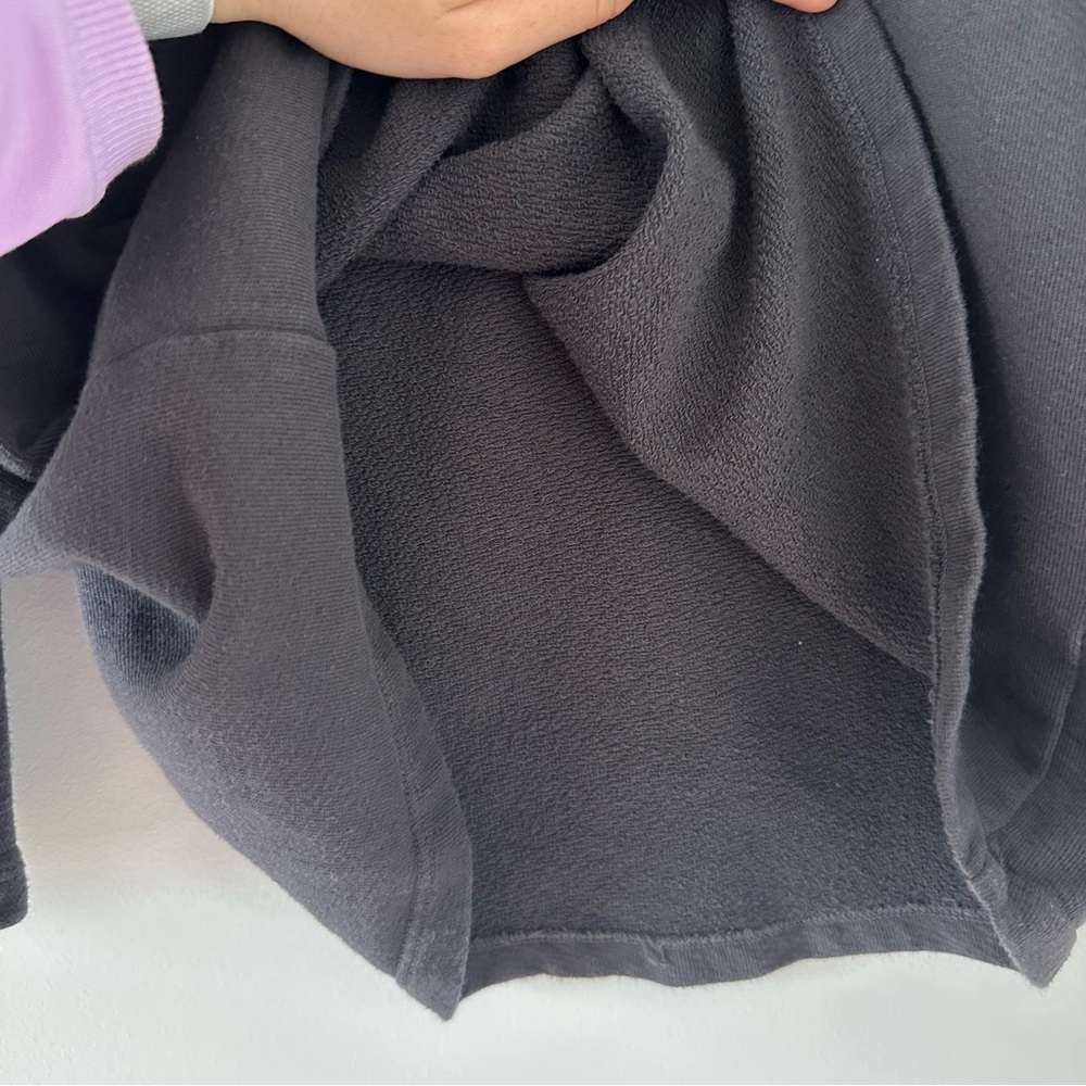 Monrow Women’s Puff Tuck Sleeve Tuck Top Crew Neck Sweatshirt Gray Size Small - Picture 6 of 11